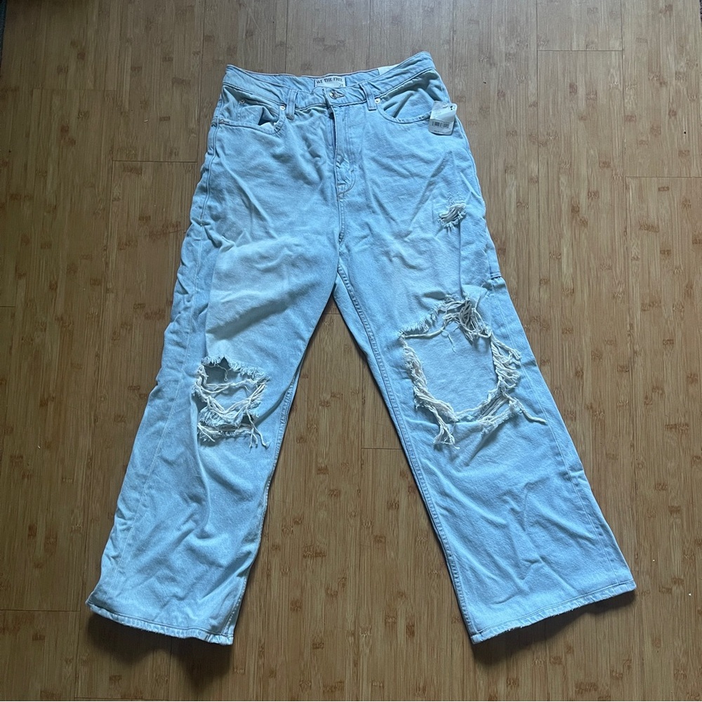 We The Free Distressed Light Blue Jeans